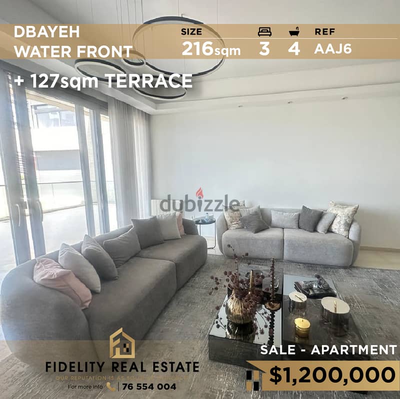 Apartment for sale in Dbayeh waterfront AAJ6 للبيع في ضبية- 0