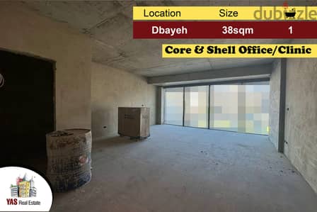 Dbayeh 38m2 | Core & Shell Office | Main Highway | MJ |