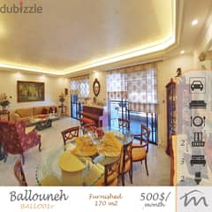 Ballouneh | Fully Furnished/Equipped 3 Bedrooms Apartment | Sea View 0