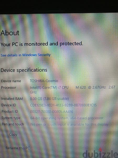 Toshiba, Qosmio core i7 8