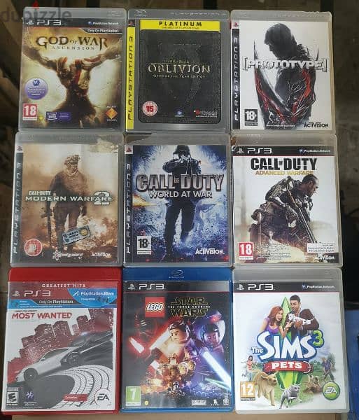 Ps3 and ps4 games used. Atari and wrestle joystick consoles+figurines 1