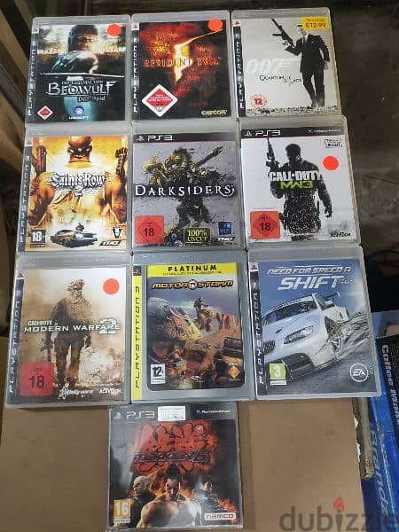 Ps3 and ps4 games used. Atari and wrestle joystick consoles+figurines 5