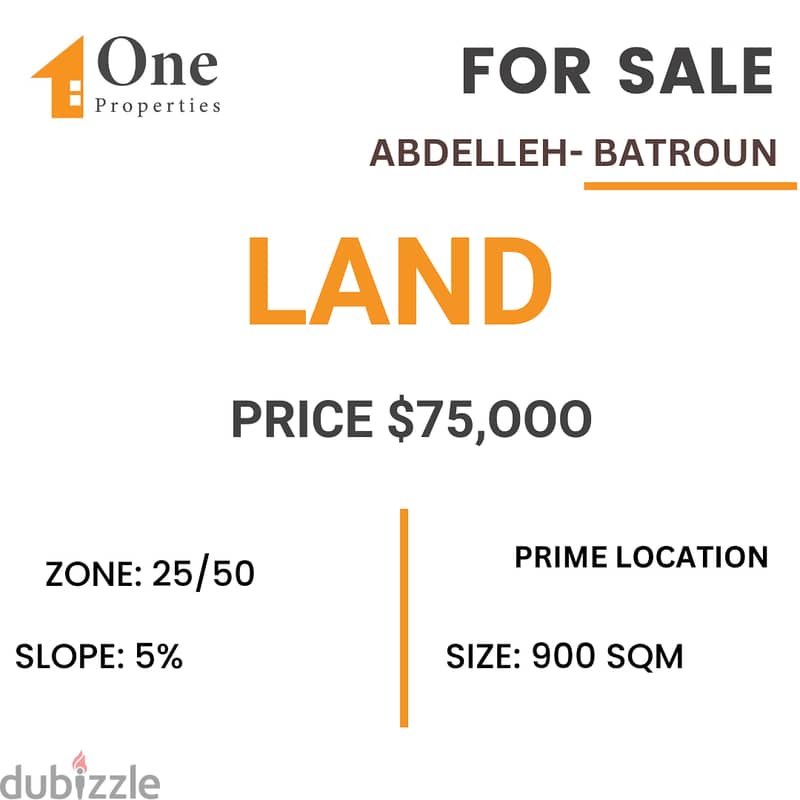 LAND FOR SALE IN ABDELLEH - BATROUN 0