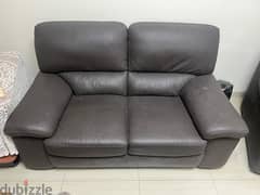 Sofa Couch Leather black 0