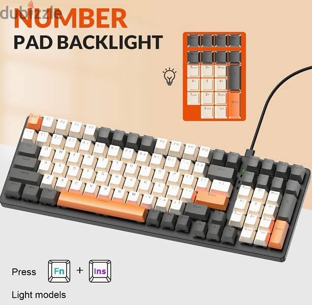 ZIYOU LANG Mechanical Gaming Keyboard, K3 LED Keyboard 1