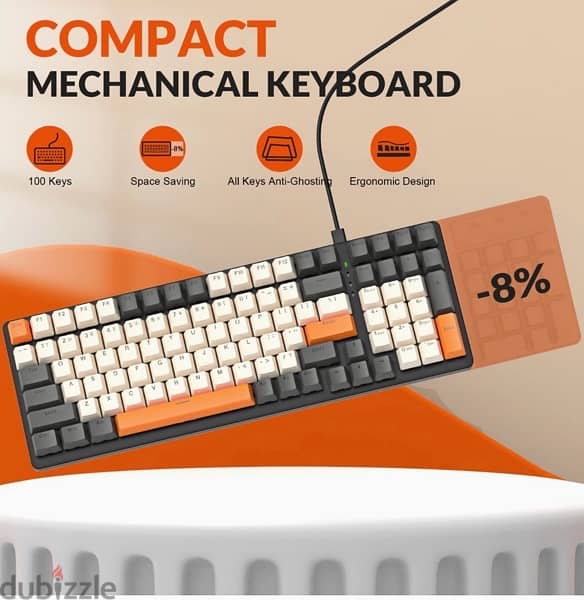 ZIYOU LANG Mechanical Gaming Keyboard, K3 LED Keyboard 3