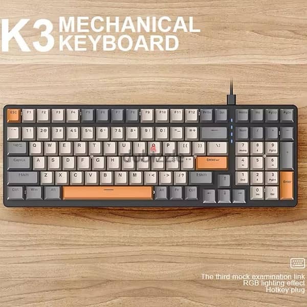 ZIYOU LANG Mechanical Gaming Keyboard, K3 LED Keyboard 8