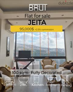 Cozy 100 m apartment for sale in Jeita Keserwan - Open View