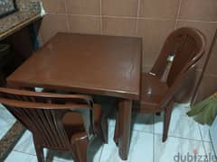 plastic table with chairs