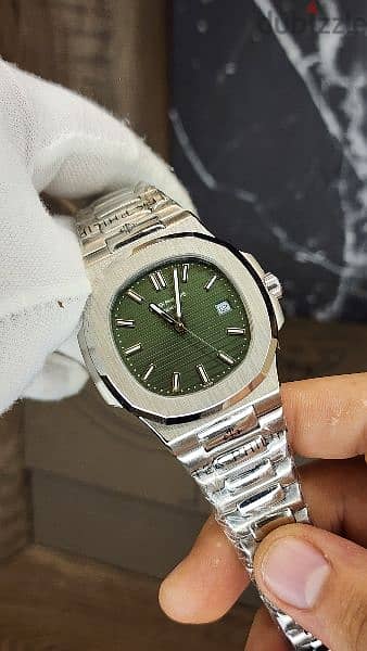 patek philippe nautilus olive green dial 1