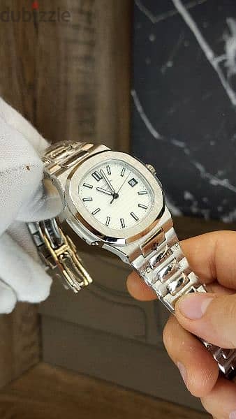 patek philippe nautilus white dial 1