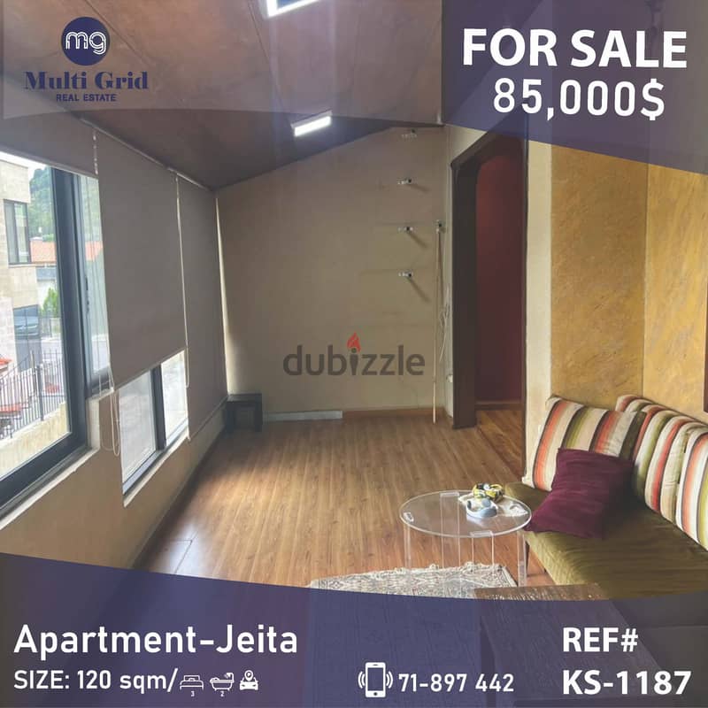 KS-1187 / Apartment for Sale in Jeita, شقة للبيع في جعيتا 0