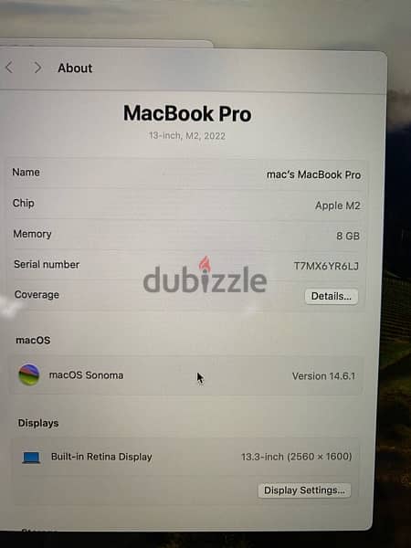 MacBook pro M2 512SSD 8RAM 3 battery Cycle 3