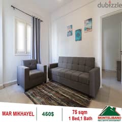 450$!! Fully Furnished Apartment for rent in Mar Mikhayel