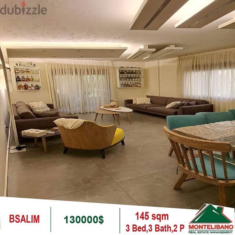 130000$!! Fully Decorated Apartment for sale in Bsalim 1