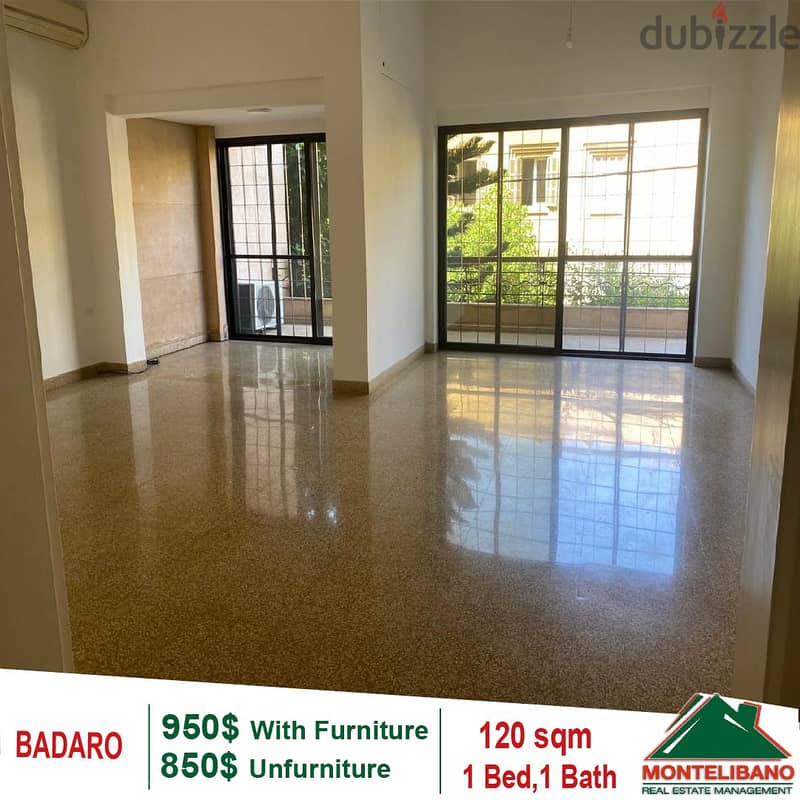 850$ Apartment for rent located in Badaro 0