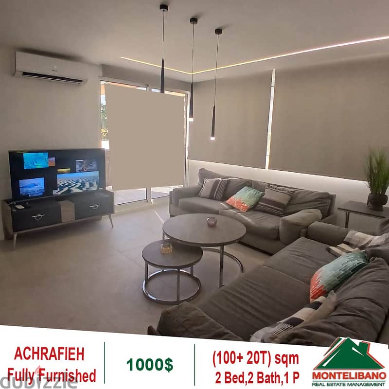 1000$!! Fully Furnished Apartment for rent in Achrafieh 1