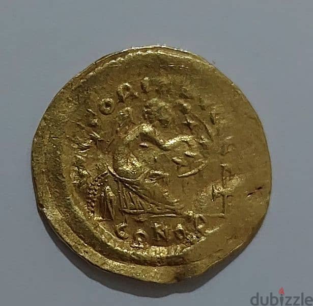 Byzantine Gold AV coin Semisis JustinanI year 527 AD weight 2.24 grams 1