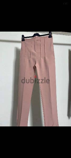 new pants beige and baby pink 1