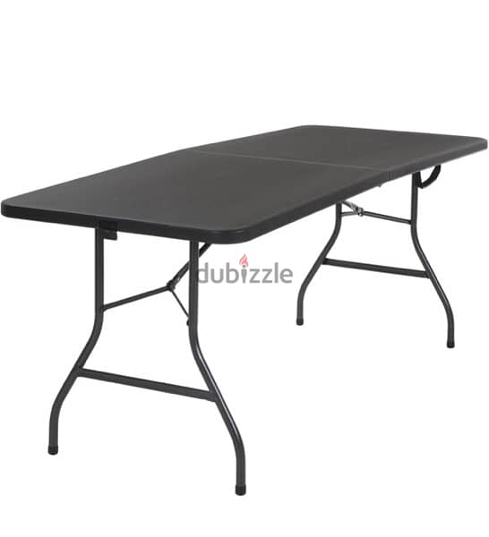 COSCO Molded Folding Banquet Table w/Handle, 6ft, Black 1