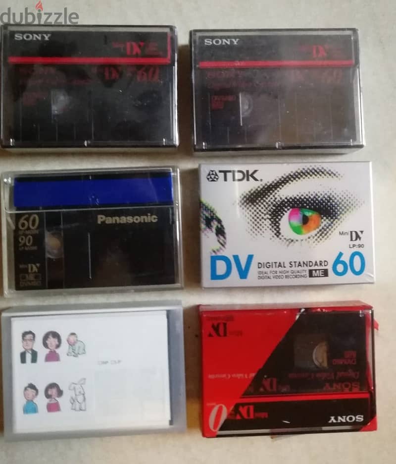 Sony mini dv pack of 3 cassettes new sealed 60min  90min LP 2