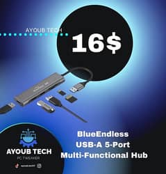 BlueEndless USB-A 5-Port Multi-Functional Hub 0