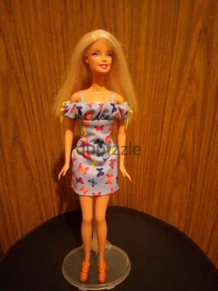 Barbie Mattel dressed As new doll has straight hair bend legs+Shoes=18 1