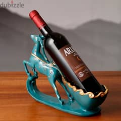 Graceful Deer Wine Rack – Elegant Floral Resin Bottle Holder