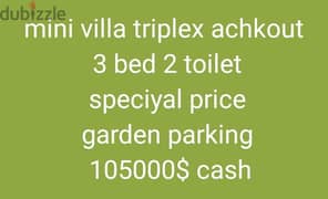 mini villa triplex achkout 3 bed speciyal price