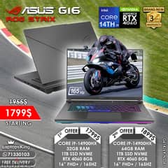 ASUS ROG STRIX G16 CORE i9-14900HX RTX 4060 165HZ 16” GAMING LAPTOPS