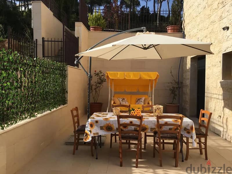 212m² Furnished Apartment with Terrace and Garden for Rent in Baabdat 5