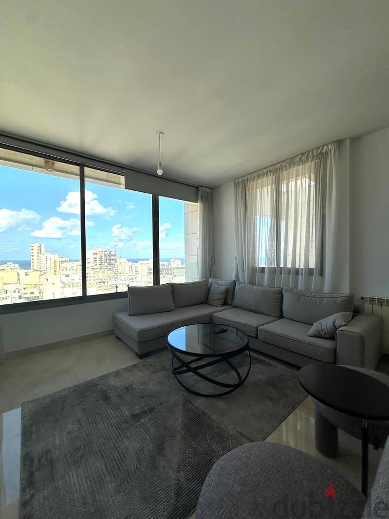 Furnished Apartment with Sea View for Rent in Hamra 0