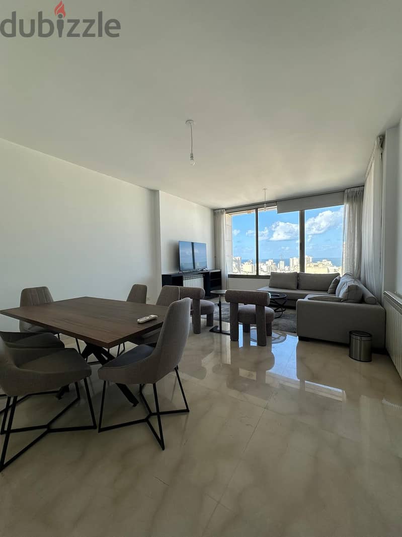 Furnished Apartment with Sea View for Rent in Hamra 2