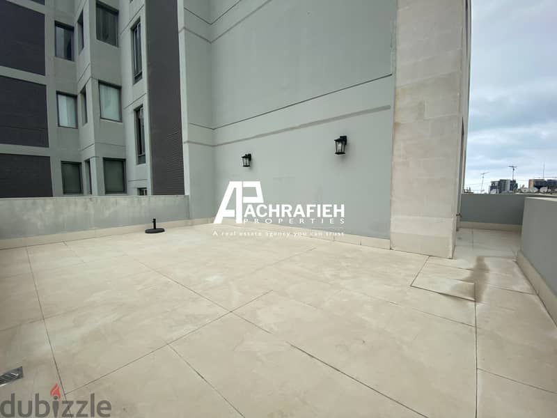 120 Sqm Terrace - Fully Furnished Apartment For Rent in Achrafieh 3