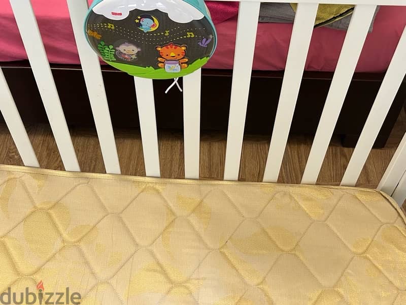 baby crib with mattress from pink and blue 3