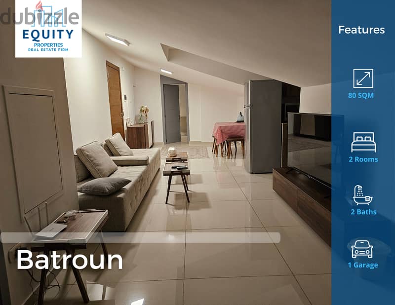 80 SQM Apartment For Rent In Batroun شقة للايجار في البترون #CT95798 0