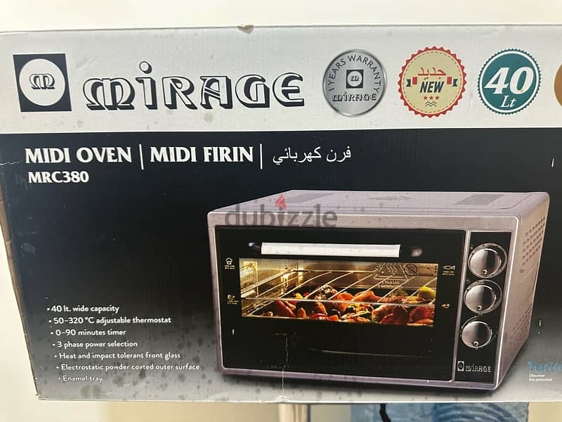 Mirage electrical midi oven(40lt capacity) 0