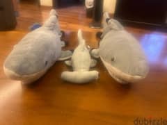 Plush Sea animals - Sharks 3 pcs