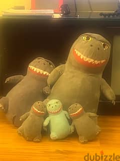 plush Toys Godzilla family (5 pcs)