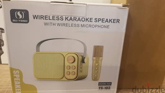 Wireless karaoke speaker with wireless microphone ys-103 amazing & la