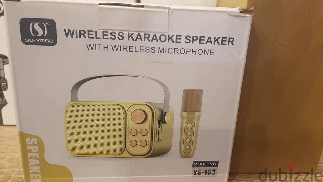 Wireless karaoke speaker with wireless microphone ys-103 amazing & la 0