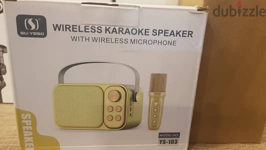 Wireless karaoke speaker with wireless microphone ys-103