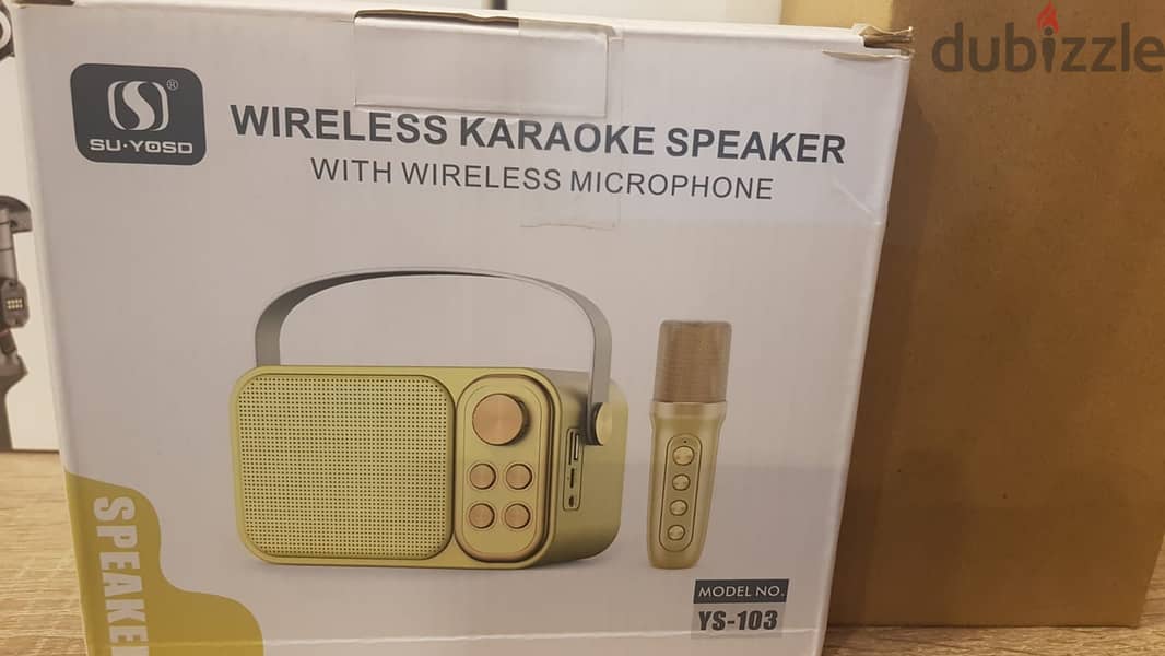 Wireless karaoke speaker with wireless microphone ys-103 0