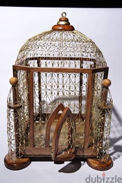 Elegant Handmade Bird Cages: 24k Gold Painted Decor for Luxury Homes
                                title=