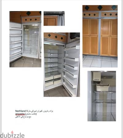 Original American Brand Large fridge and freezer Encastre