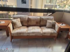 Living Room Sofa Set خشب زان and Coffee Tables زان 0