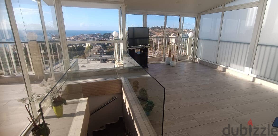 Prime location | Amazing Sea view From Dbayeh Duplex 300 Sqm 4