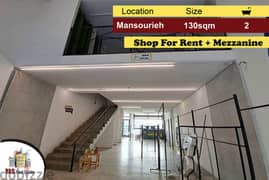 Mansourieh 130m2 | 70m2 Mezzanine | Shop | Rent | Prime Location |AMK 0