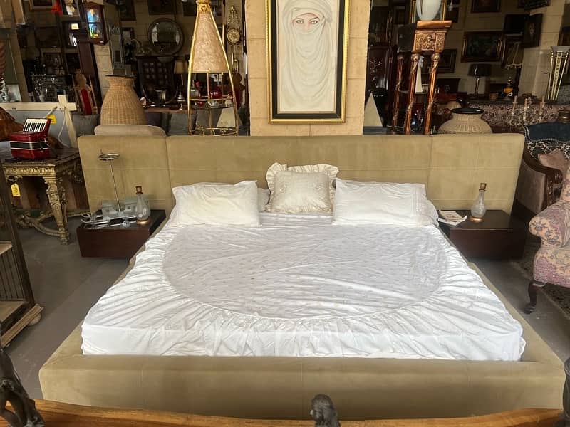 bed solid wood with mattress 1