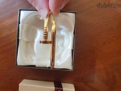 Gold-plated copy A of Cartier clou bracelet